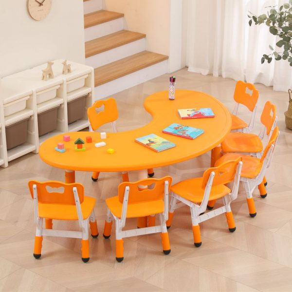 "Azure/Plum Color/Green Polymer Flexible Height Children Art Desk"