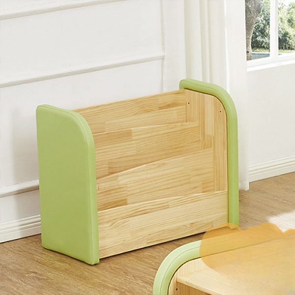"Simplistic Standard Children's Bookshelf with 2/3 Shelves, Horizontal, Open Back, Wood, Double-sided"