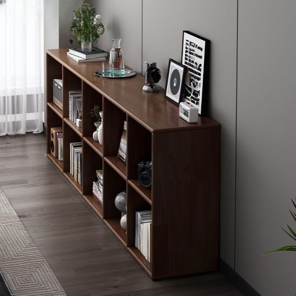 "Simplistic Standard Children's Bookshelf with 3/4 Shelves, Horizontal Orientation, Rubberwood Material, Closed Back, Scratch-repellent, Standalone"
