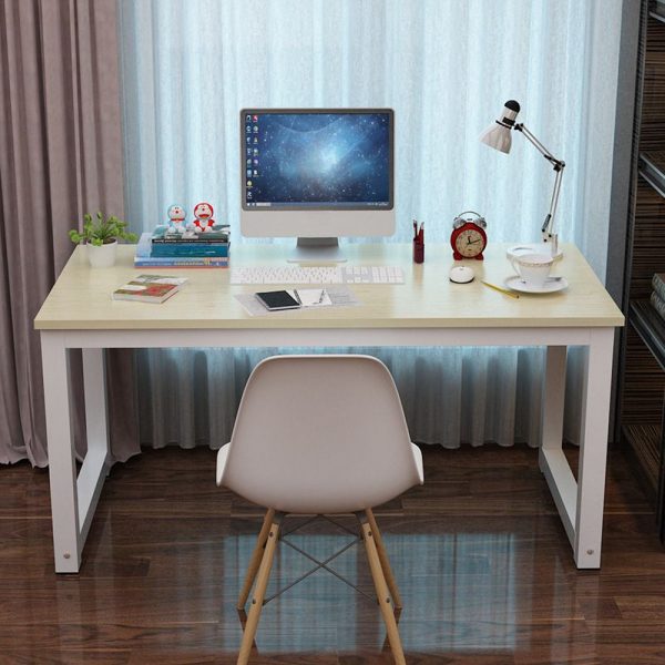 "Natural Wood Finish Kids Computer Desk with Scratch-defiant Wood Top"