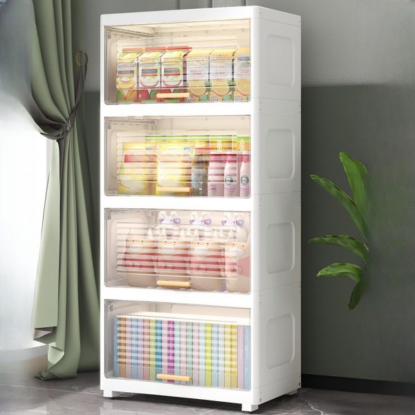 "Plastic Kids Wardrobe with Shelf and Door"