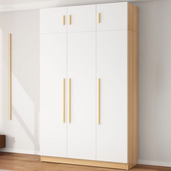 "Children Armoire Shelf Clothing Rod Door Particle Board Wood"