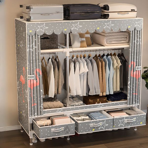 "Alloy Animals Kids Wardrobe with Shelf, Compartment, Clothing Rod"