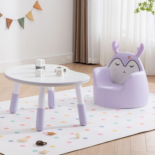 "Adjustable Kids Desk, Multi-levelled, Rainproof, Manufactured Wood in White"
